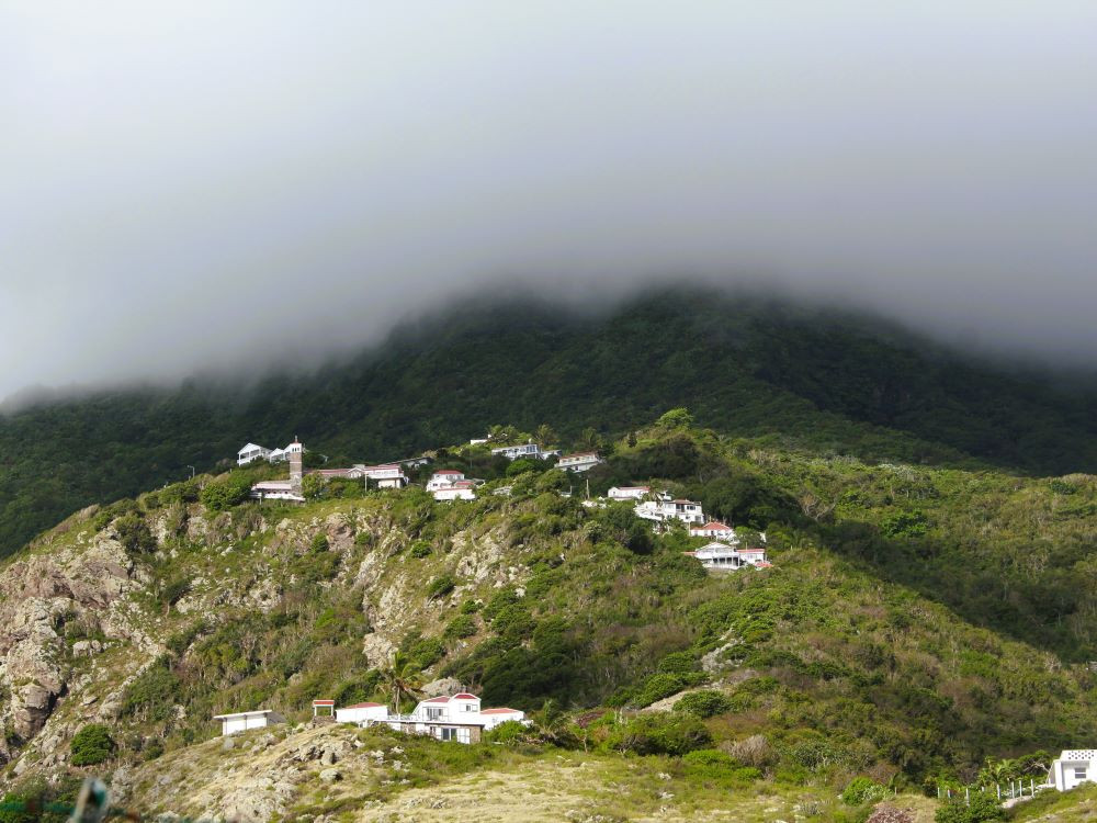 Mount Scenery in de mist