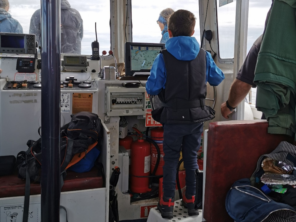 Op de boot tijdens whale watching