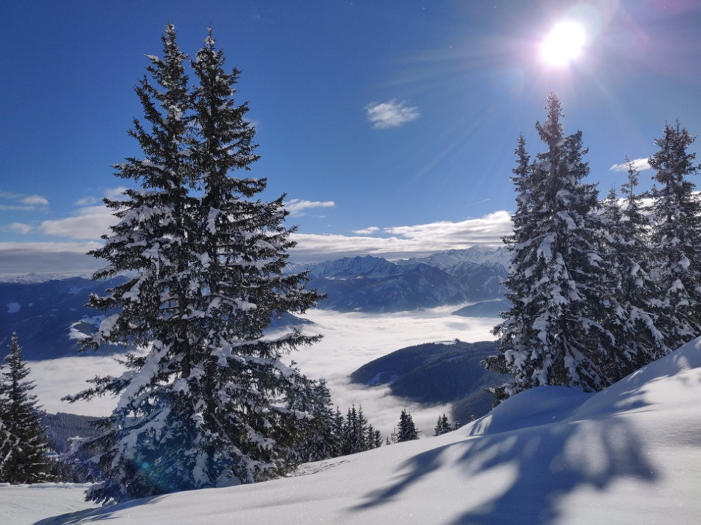 Trektocht in de sneeuw