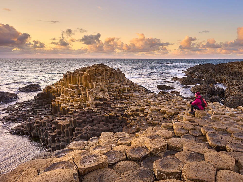 Wandelen bij Giant's Causeway