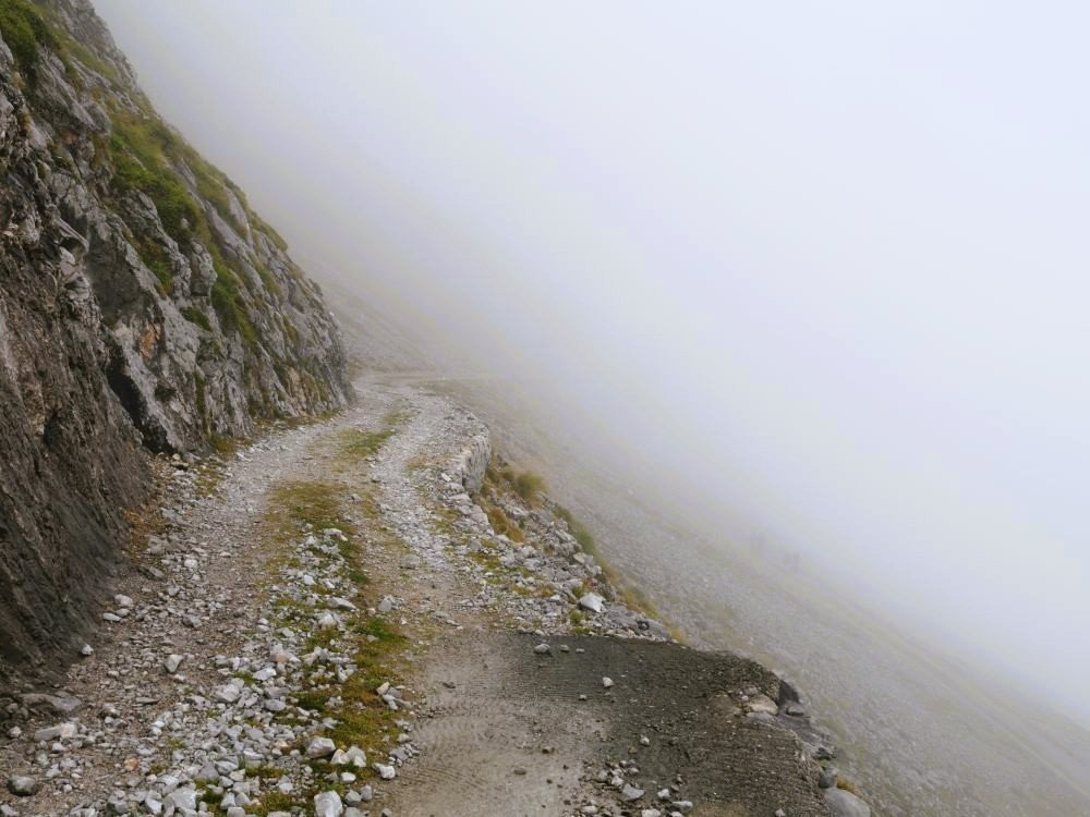 In de mist