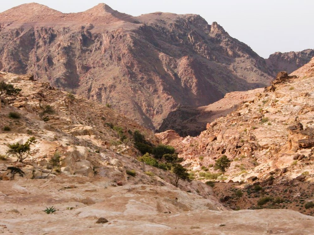 Rode bergen in Petra