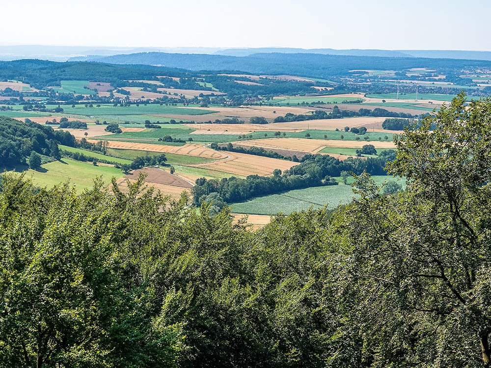 Kleurrijk heuvellandschap