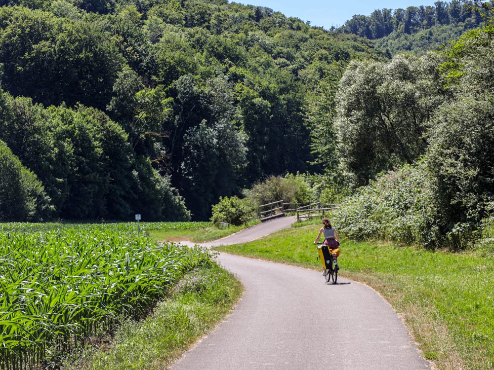 Fietsroute langs rivieren