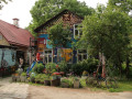 Kleurrijk houten huis in Tartu
