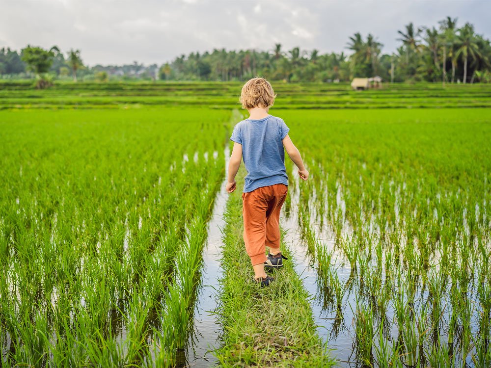 Met kinderen in Vietnam