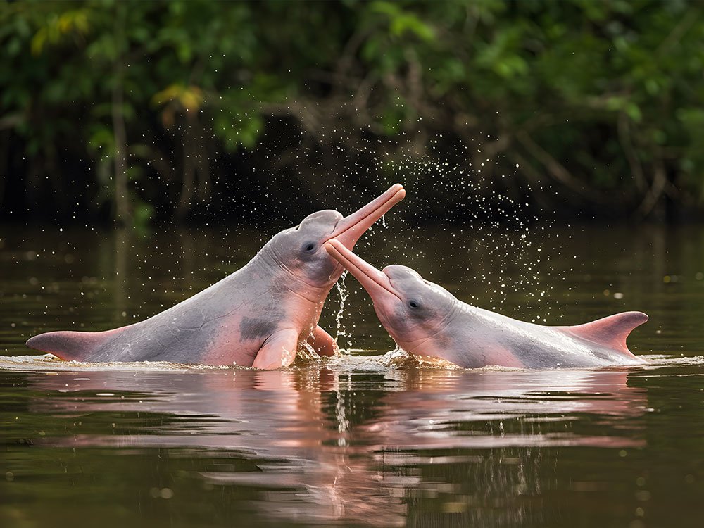 Rivierdolfijnen in de Amazone
