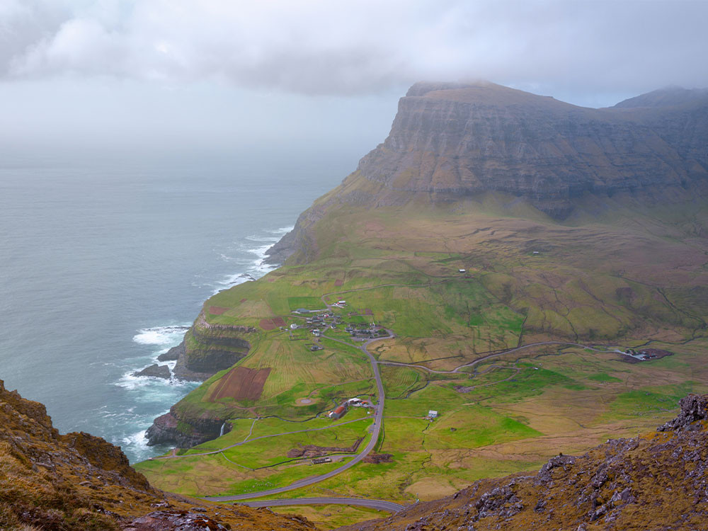 Uitzicht op Gásadalur