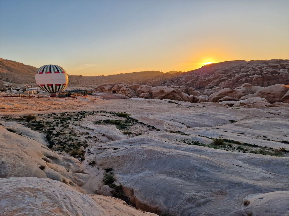 Zonsondergang bij Petra