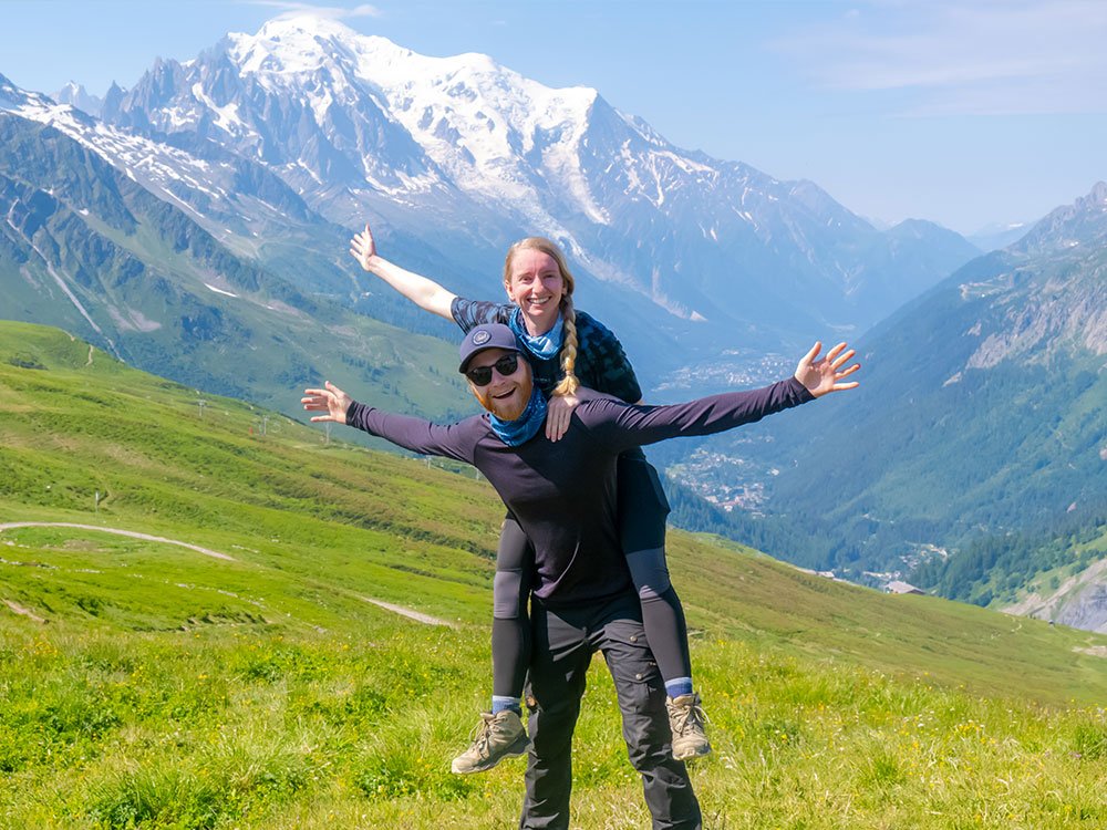 Selfie met de Mont Blanc