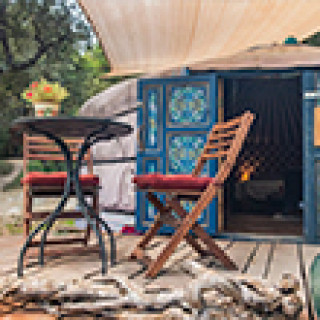 Afbeelding voor Natuurhuisje -  Slapen in een yurt