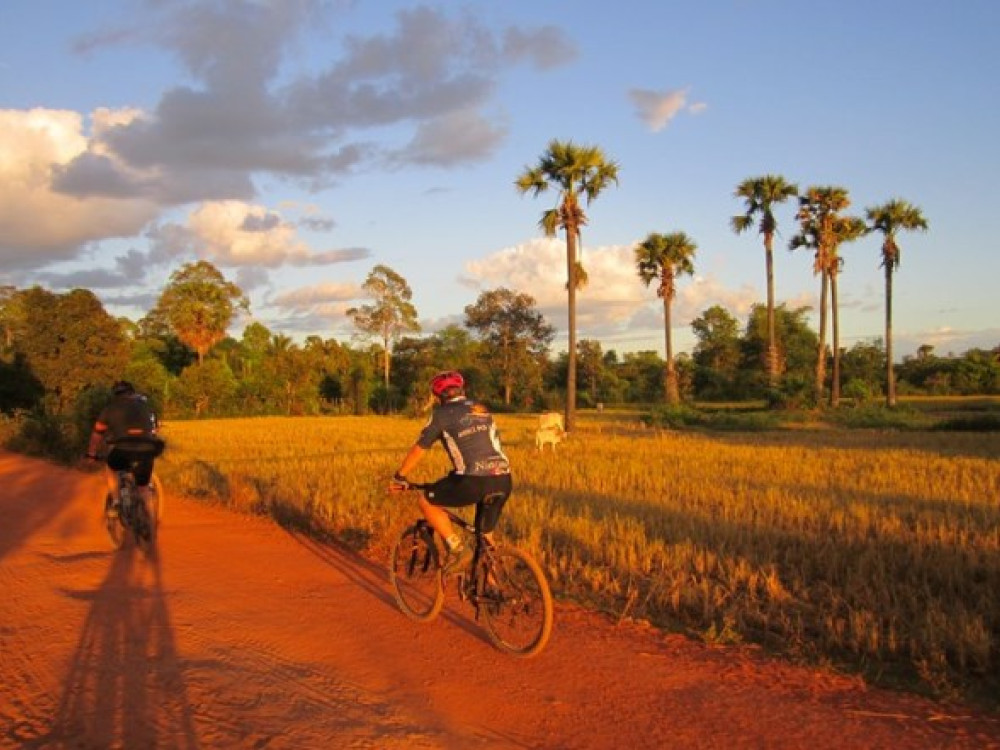 Fietsen in Cambodja