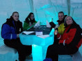Restaurant snow village