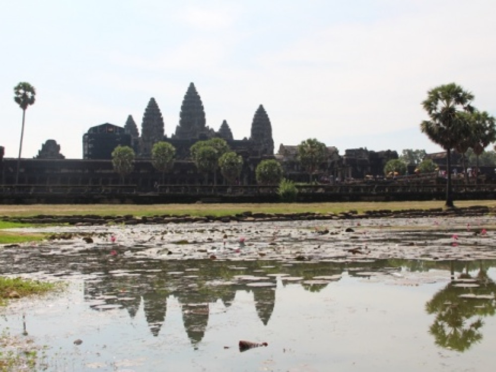 Wandelen bij Angkor Wat