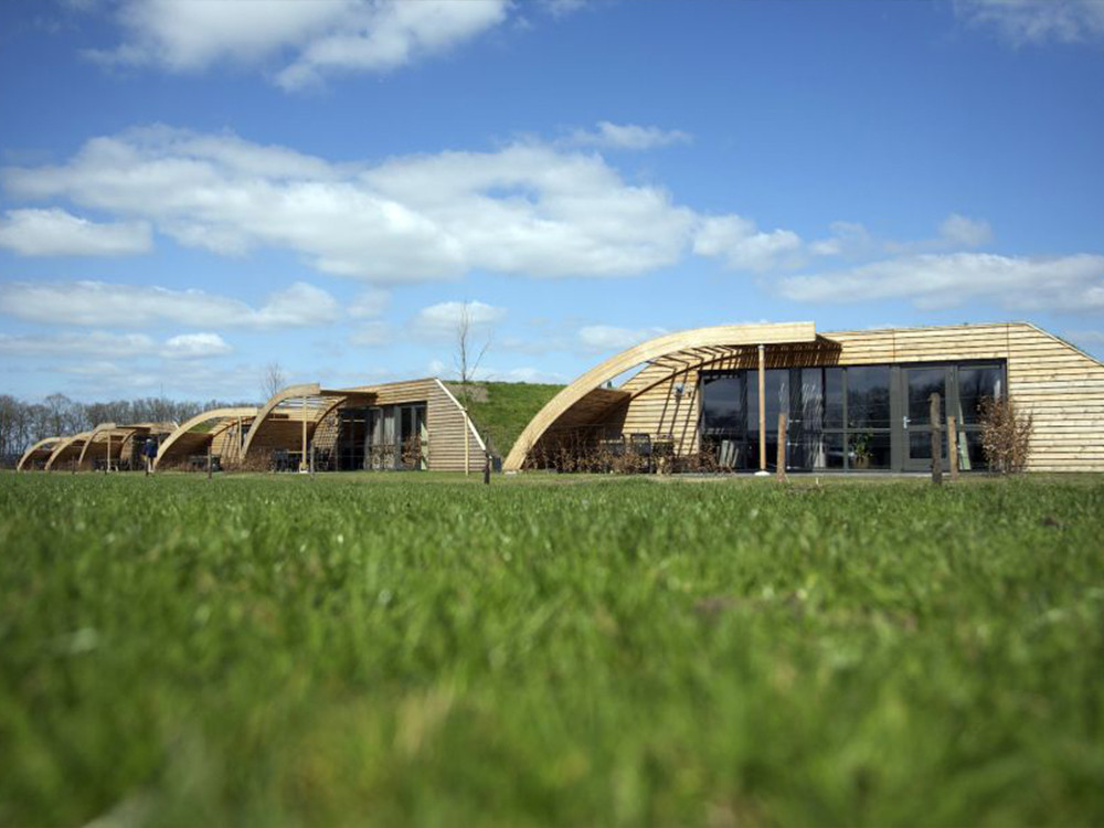 Duurzame lodges op de boerderij