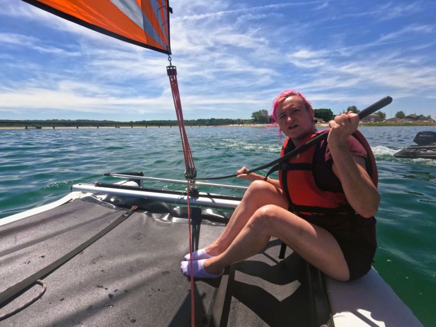 Zeilen op het Lac du Der Zeilen op het Lac du Der