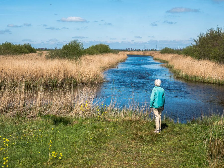 Onlanden bij stad Groningen