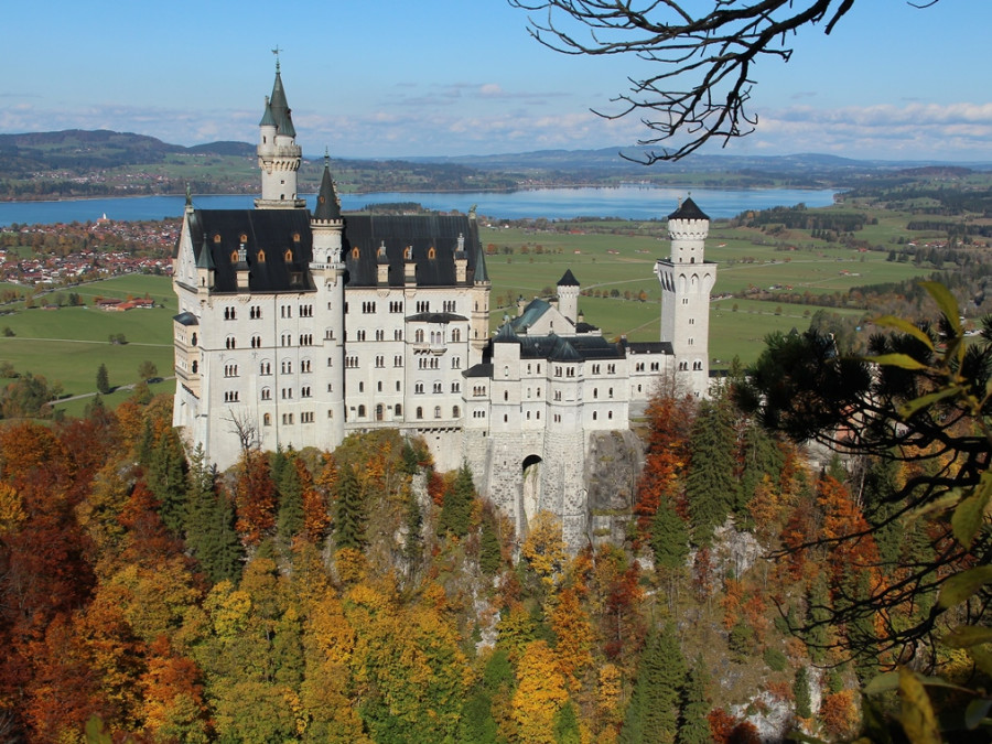 Neuschwanstein in Duitse Alpen Neuschwanstein in Duitse Alpen