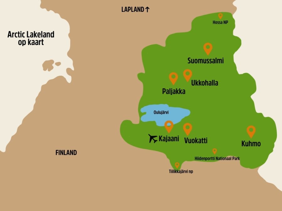 Kaart Arctic Lakeland