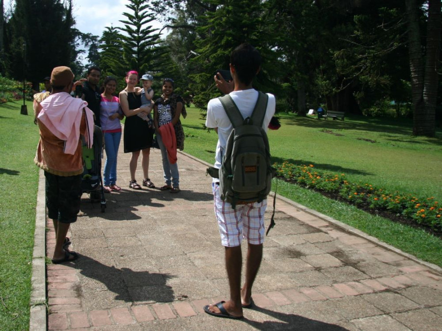 Op de foto in Sri Lanka