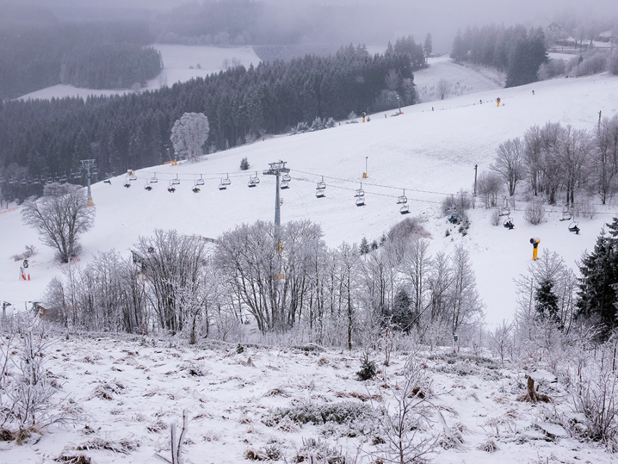 Skigebied bij Winterberg