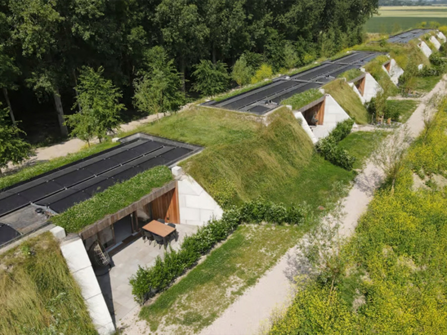 Vakantiehuisje met zonnepanelen