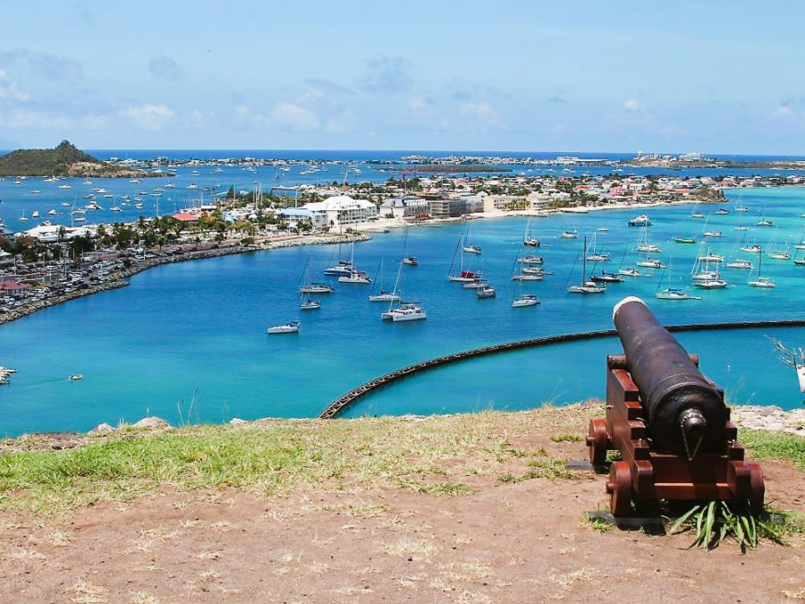 Uitzicht vanaf Fort Louis Sint Maarten