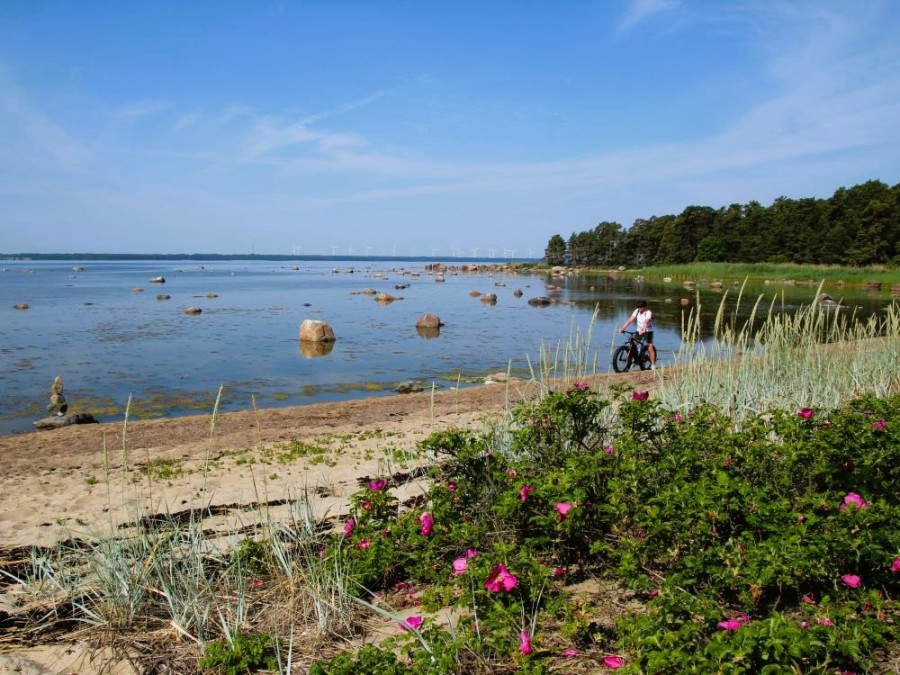 Fatbiken op het strand