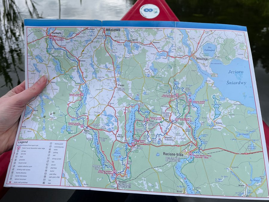 Krutynia Trail kaart Krutynia Trail kaart