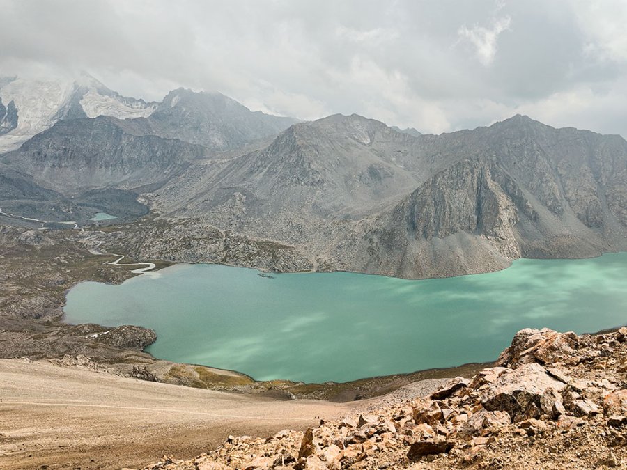 Kirgizië Ala-Kul meer Kirgizië Ala-Kul meer