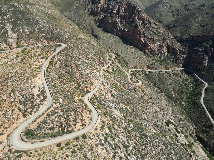 Weg over de Swartbergpass Weg over de Swartbergpass