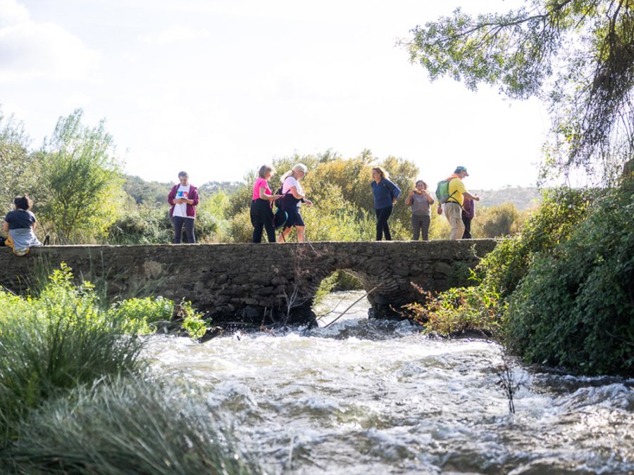 Wandelen langs de Guadiana rivier Wandelen langs de Guadiana rivier
