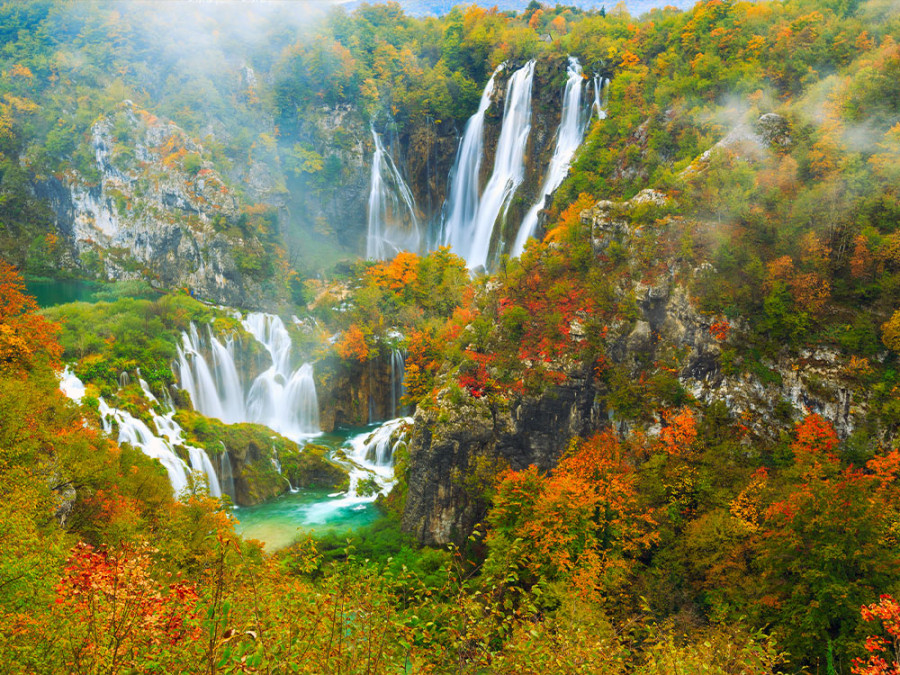 Plitvice meren in de herfst