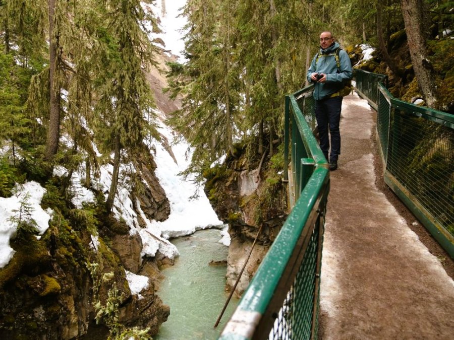 Wandelen in de Johnston Canyon Banff Wandelen in de Johnston Canyon Banff