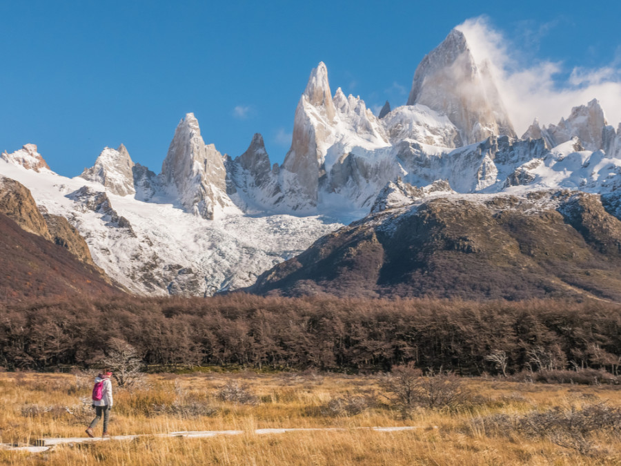 Laguna de Los Tres Trail, Patagonië, El Chalten Laguna de Los Tres Trail, Patagonië, El Chalten