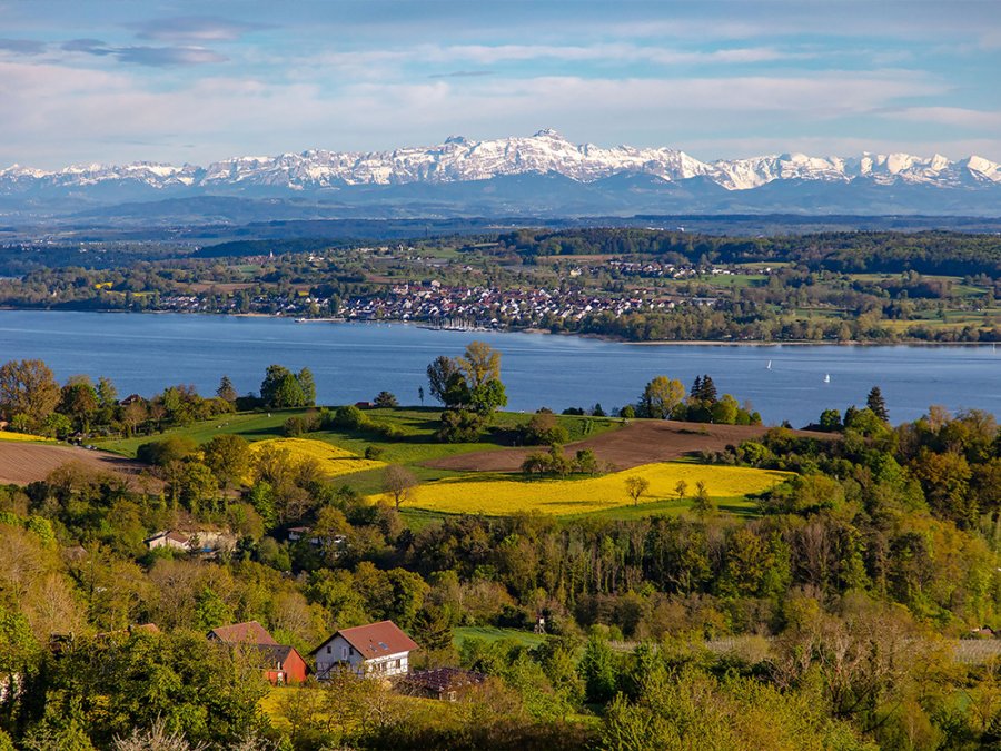 Prachtige blik op de Bodensee Prachtige blik op de Bodensee