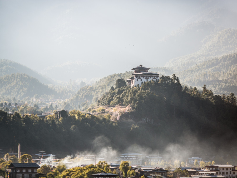 Bumthang Dzong klooster Bumthang Dzong klooster