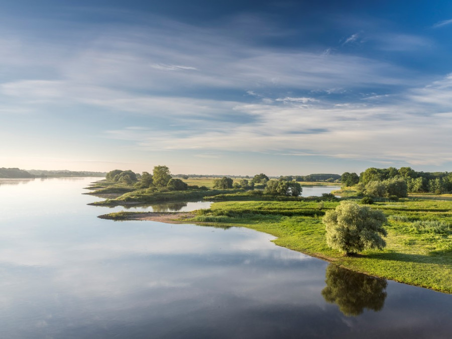 Rivierlandschap van de Elbe Rivierlandschap van de Elbe