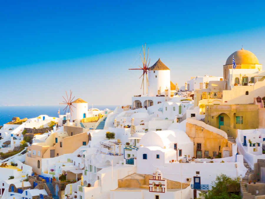 Witte huisjes op Santorini Witte huisjes op Santorini