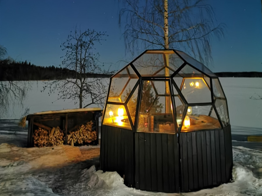 Glazen sauna Glazen sauna