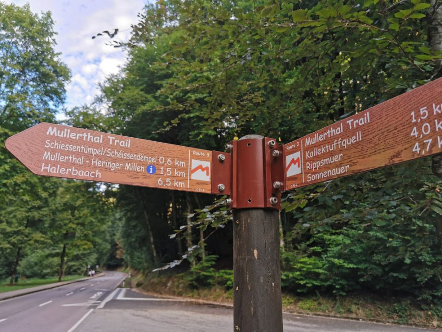 Mullerthal Trail bewegwijzering Mullerthal Trail bewegwijzering