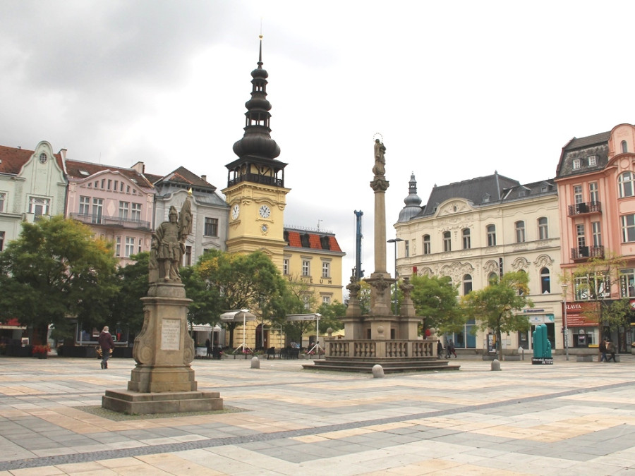 Centrum Ostrava met oude stadhuis Centrum Ostrava met oude stadhuis