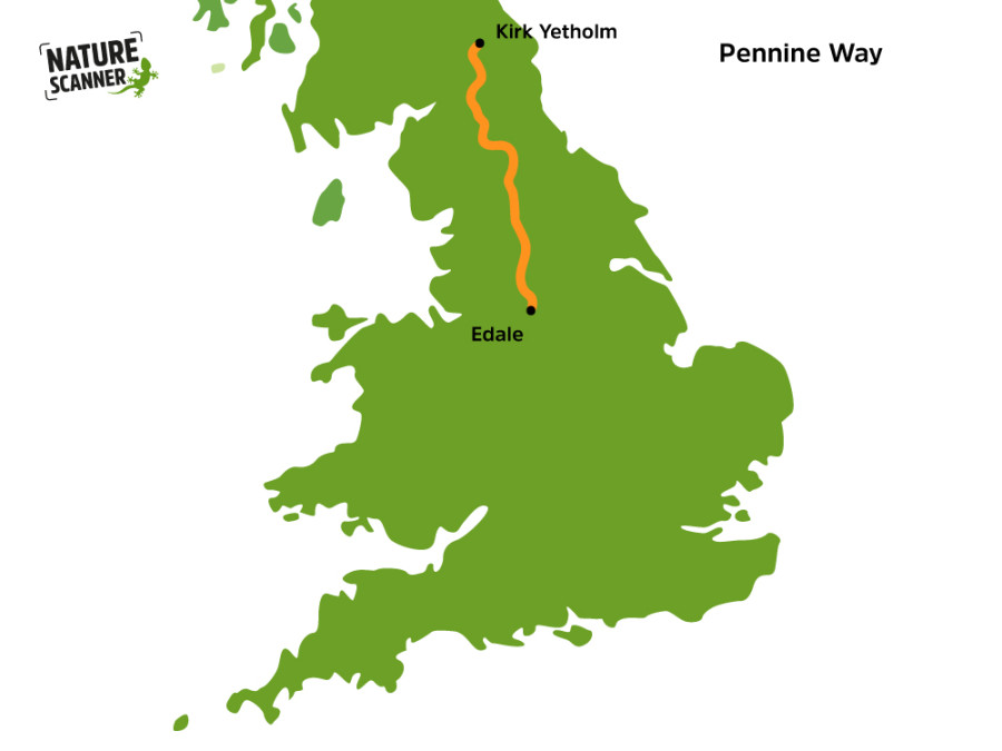 Pennine Way map Pennine Way map
