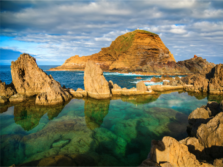 Baden in zee bij Madeira Baden in zee bij Madeira