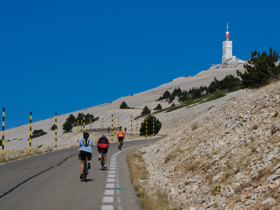 Beklimming van de Mont Ventoux Beklimming van de Mont Ventoux