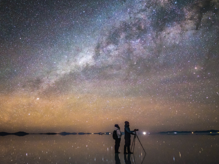 Melkweg bij Salar de Uyuni