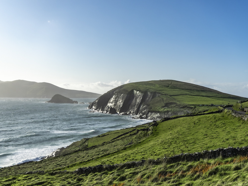 Zicht op Dunmore Head en Blasket Islands