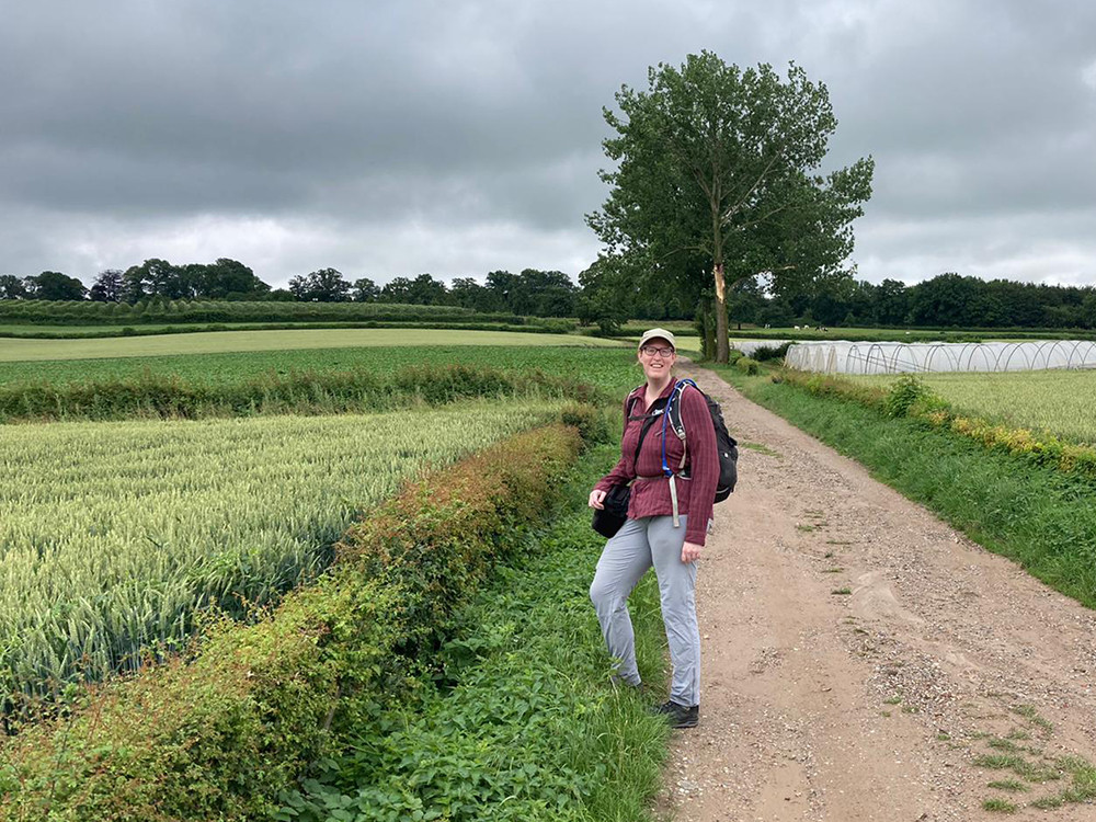 Wandelen door graanvelden