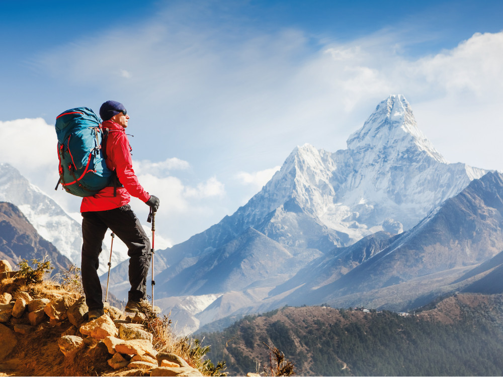 Bergwandeling in de Himalaya