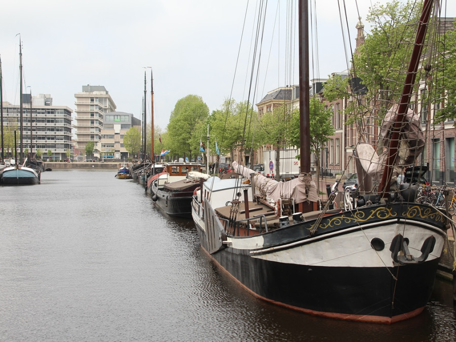 Oude schepen in het centrum